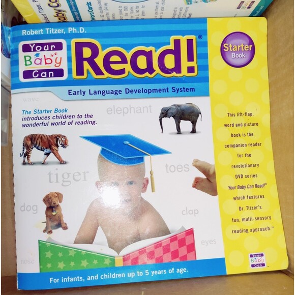 Your Baby Can Read, DVDs Books Flash Cards Learning Reading Pre Owned - Picture 4 of 6